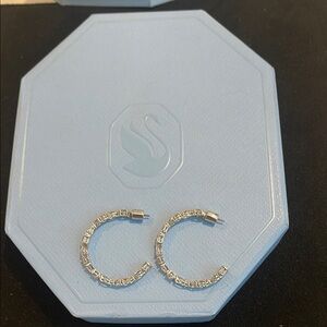 Swarovski Silver Crystal Embellished Earrings